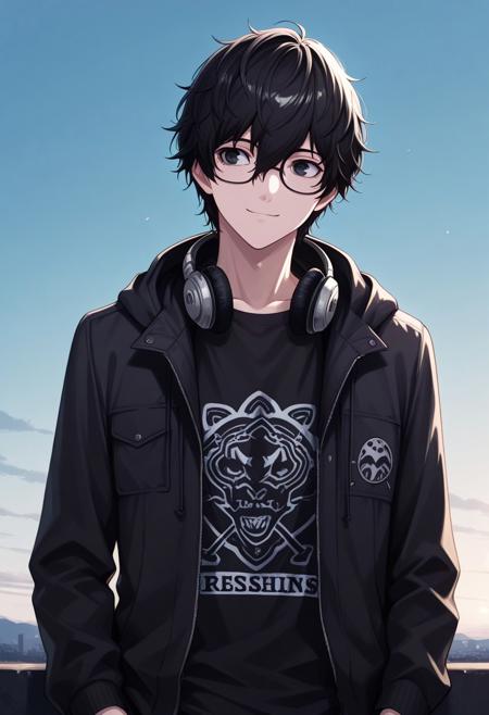 Ren Amamiya / Akira Kurusu / Joker / MC - Persona 5 (Commission) - Pony + Illustrious
