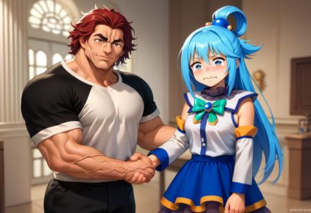 Young Michael Scott Shaking Ed Trucks Hand Meme | Concept / Pose LoRA XL
