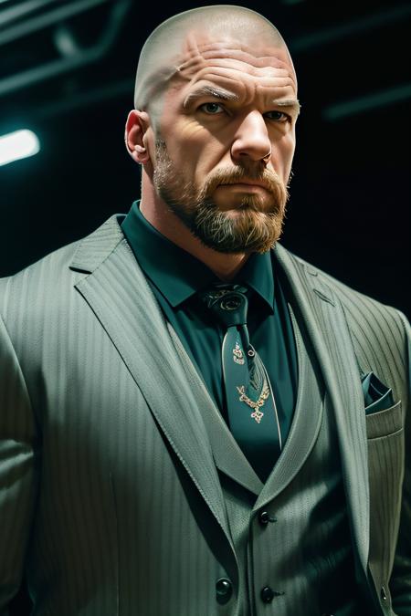 Triple H (shaved head) - Textual Inversion