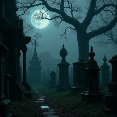 Haunted Streets of Highgate: A Gothic Cemetery Lora版本V1.0 (Flux 1D) (Flux 1D)