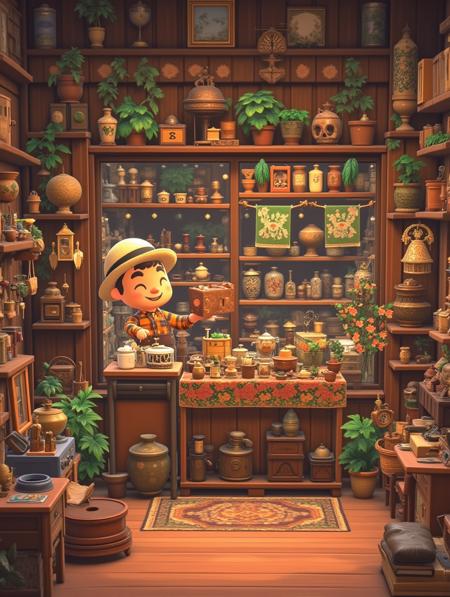 【Game Assets】 Cartoon-style 3D isometric background assets for small games FLUX
