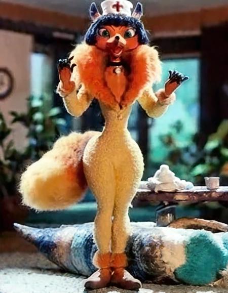 Nameless fox from stop-motion animated short cartoon named Clash | Безымянная лиса из кукольного мультфильма Поединок