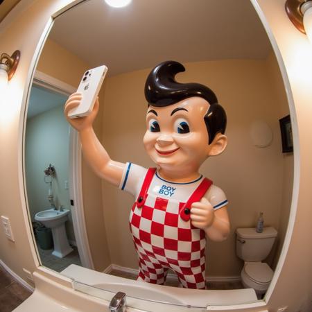 Bob The Big Boy mascot from Bob's Big Boy restaurants - FLUX LoRA