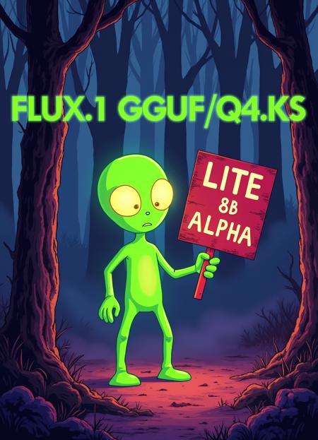 Flux.1 Lite 8B Alpha GGUF Q3.KS Q4/Q4.1/Q4.KS Q5/Q5.1/Q5.KS Q6.K Q8 BF16版本Q4.KS (ID: 995785)