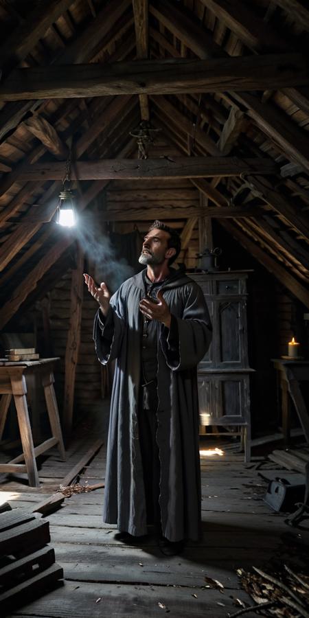 In the attic