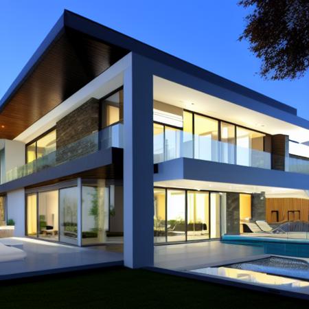 LoRA GDM Luxury Modern House / Building Architecture