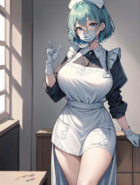 Long Nurse Uniform, with mask and Gloves