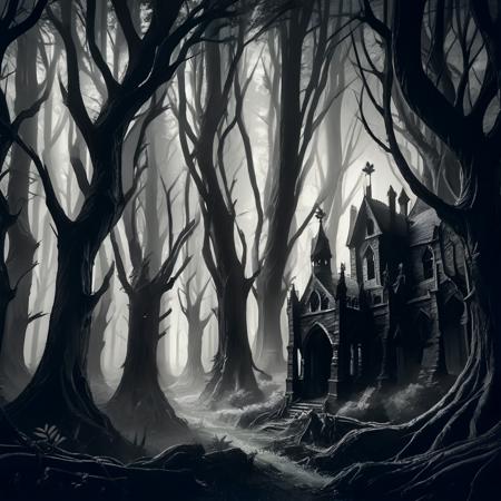 Gothic haunted world LoRA [XL + FLUX + Pony]