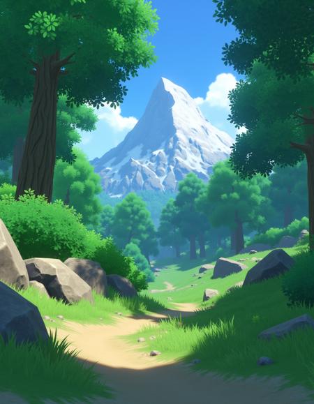 Genshin style landscapes
