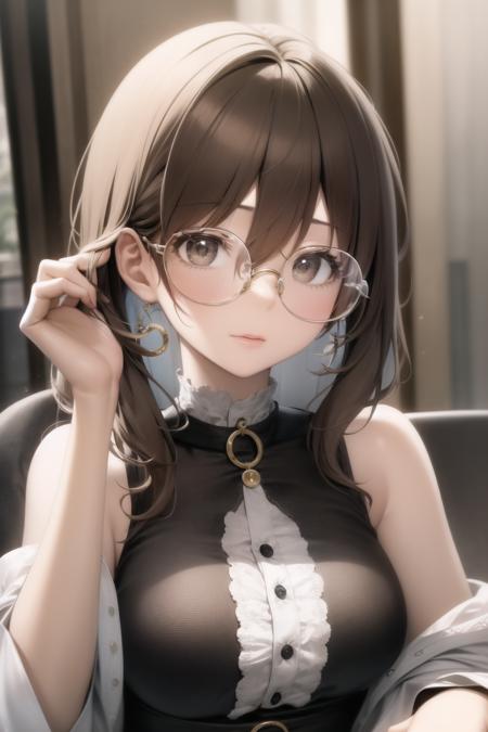 Thin round glasses