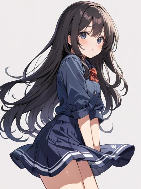 スカートを抑える/skirt tug(SD,XL,pony)版本v1.0 XL (ID: 807616)
