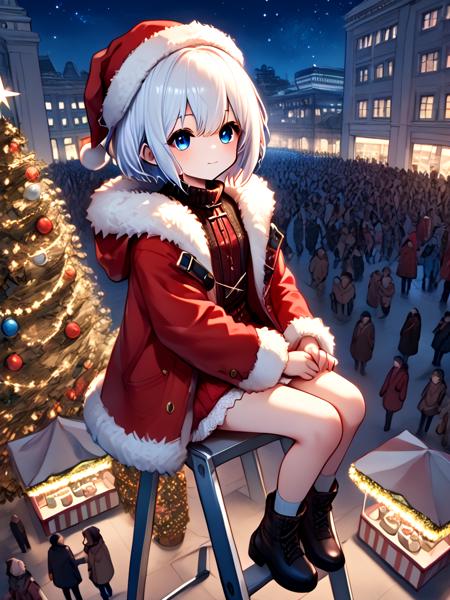 girl like christmas tree