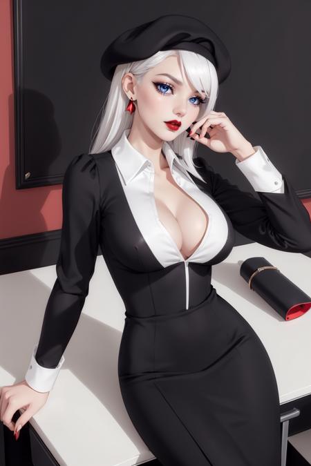 Monochrome Color Block Pencil Dress