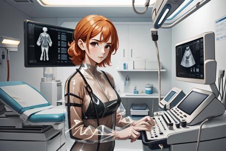 Doctor Latex Ultrasound Exam