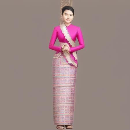 Myanmar Traditional wedding outfits