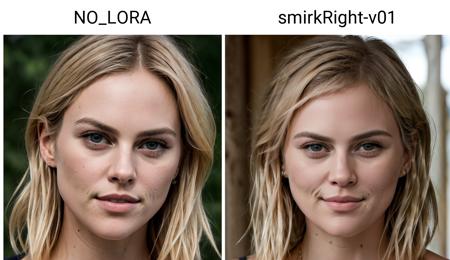 Look alive! Smirking facial expression / emotion