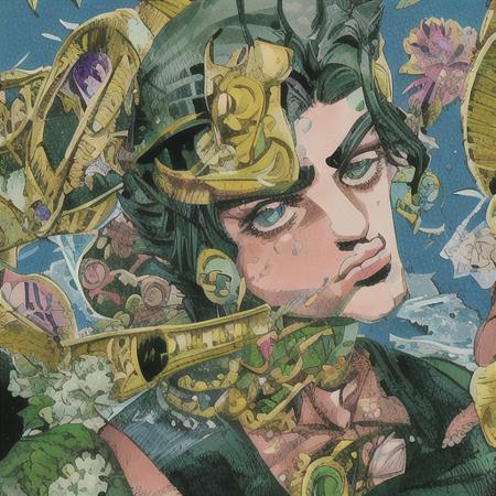 Hirohiko Araki JoJo cover art LORA