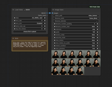 Video (or animated gif) to individual frames in ComfyUI版本v1.0 (ID: 179945)