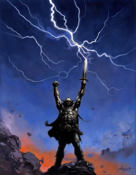 Frank Frazetta FLUX - Fantasy Oil Painting