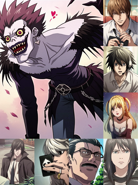 Deathnote Anime Style and Characters | All-in-One LoRA版本v1.0 (ID: 751221)