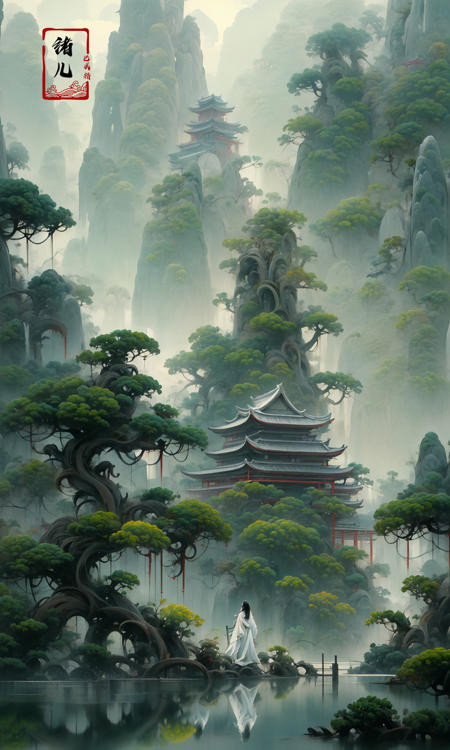 绪儿-【古风松】【 Gufeng pine 】 theme scenery