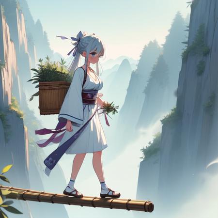 girl like climb mountain / tightrope