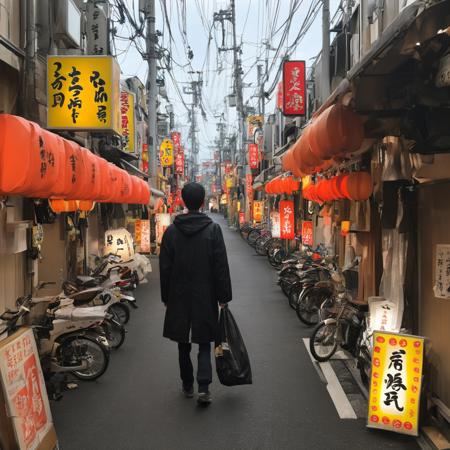 飲み屋街～しょんべん横丁(大阪・十三)  / Bar Street - Shonben Yokocho (Juso, Osaka) SDXL