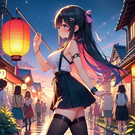 girl like colorful lantern