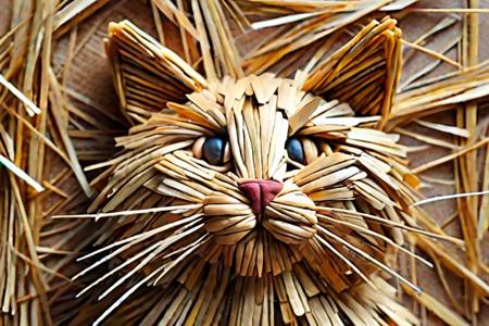 made of straw