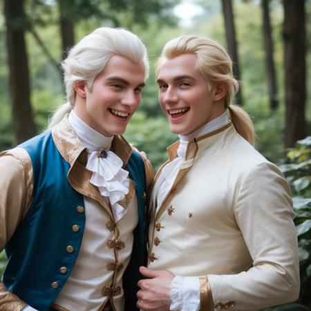 18th century men (rococo clothing, makeup, wigs -  PonyXL)