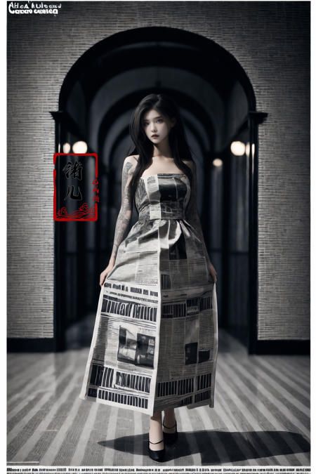绪儿-报纸服装 Newspaper dress