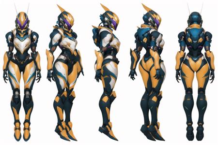 F1/XL/SD1 Mecha Turn, Multi-View, Turnaround, Model Sheet, Character Design
