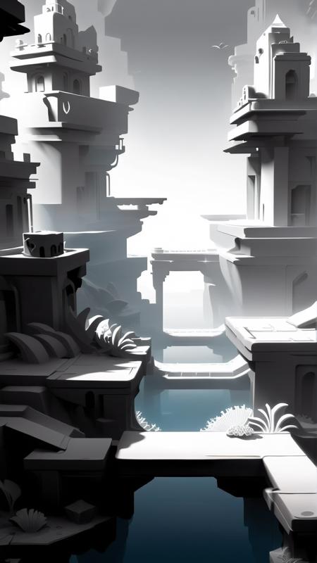 Whitebox Style SDXL - Environment & Level Design Concept Art Game Dev Tool