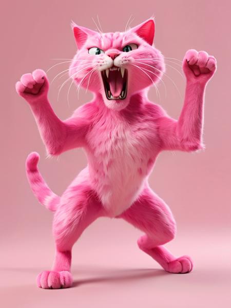 Fresh Ideas@pink roaring cat_SDXL