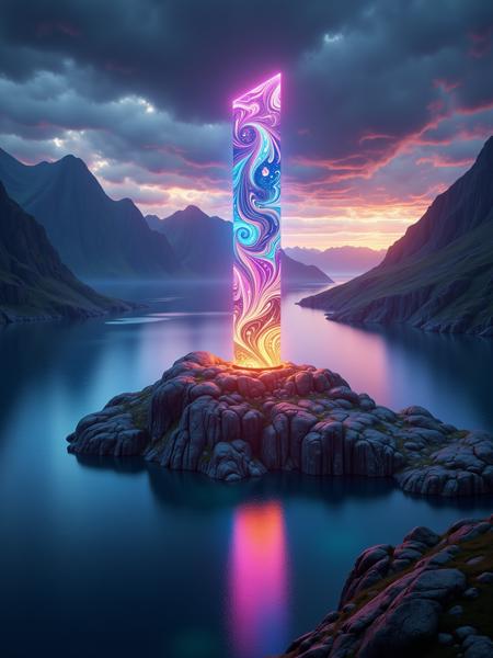Glowing Marbled Paper FLUX & SDXL
