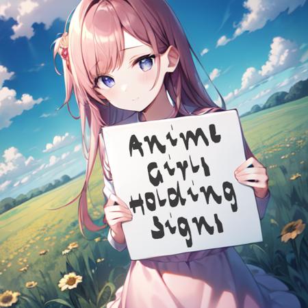 Anime Girls Holding Signs