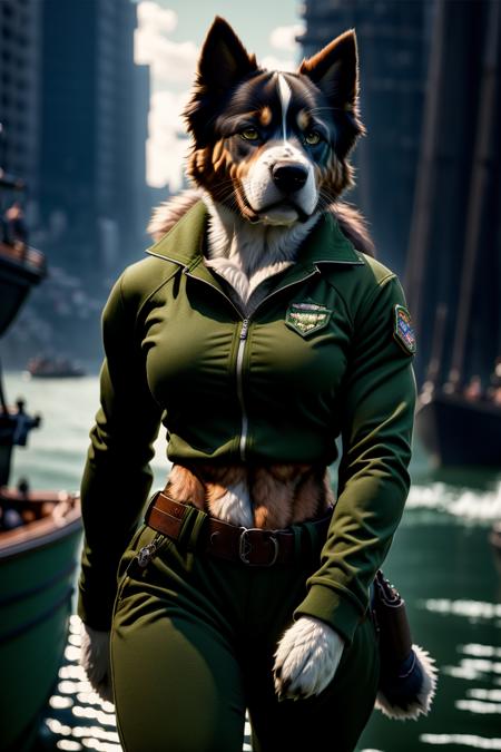 A Random Realistic Humanized Dog Character (realistic furry character)