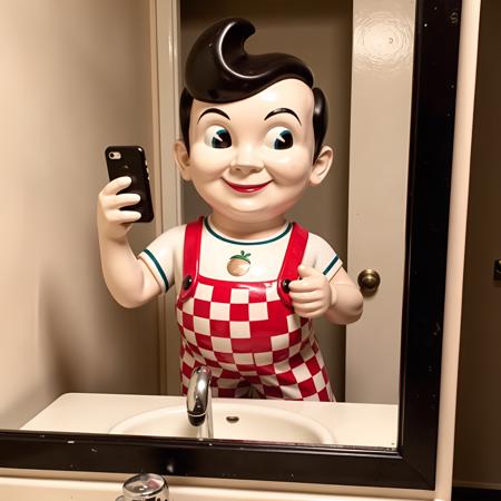 Bob The Big Boy mascot from Bob's Big Boy restaurants - FLUX LoRA