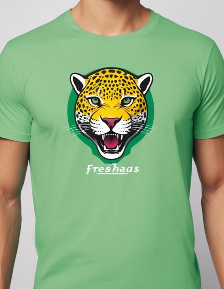 FRESH IDEAS @ The logo printed on the T-shirt