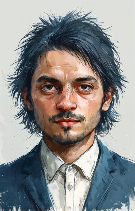 A painting style that combines blue and white colors - tangbohu [SDXL] 26