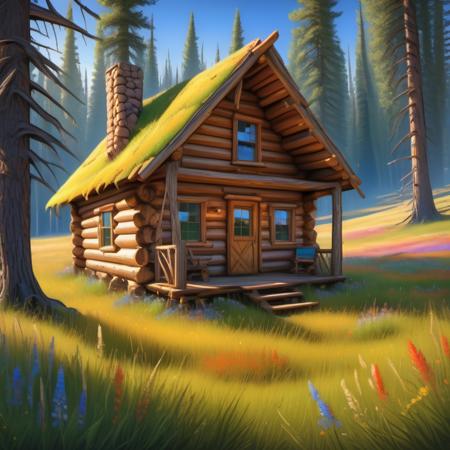 Log Cabin XL (Buildings: SDXL)