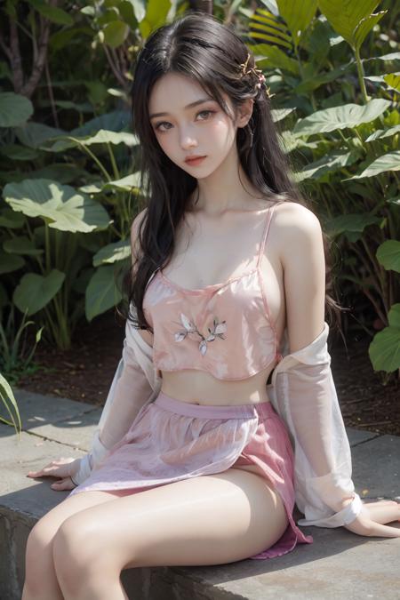 古典唐风飘逸纱裙装-性感吊带汉服(合集) 【Chine】Classical Tang-style ethereal chiffon dress - Sexy halter Hanfu.