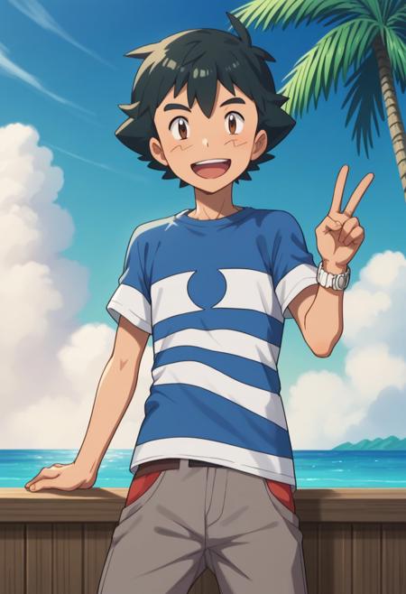 Ash Ketchum - Pokémon Sun and Moon version - Pony + Illustrious