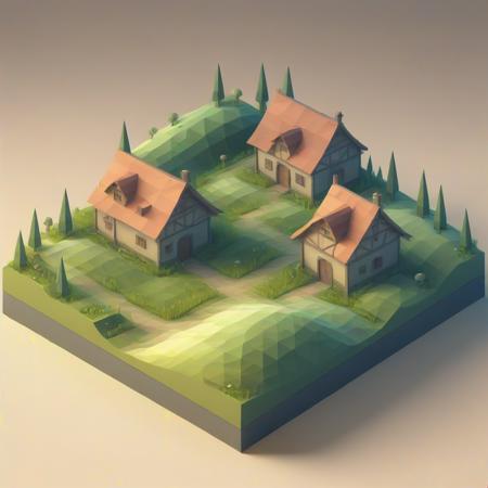 Isometric low poly XL