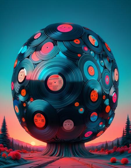 Vinyl Records Style [SDXL]