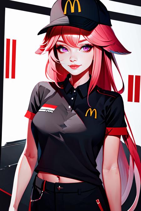 McDonalds Uniform (black) | Outfit LoRA