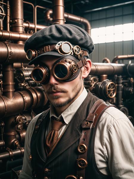Gearbound Steampunk Chic SDXL