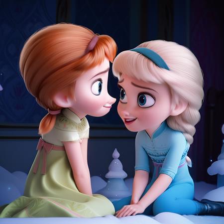 Anna & Elsa (sister in the past) Frozen (Pony)