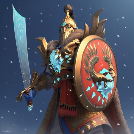 Naryska Leysa, The Golden Knight | Kislev (Total War Warhammer)