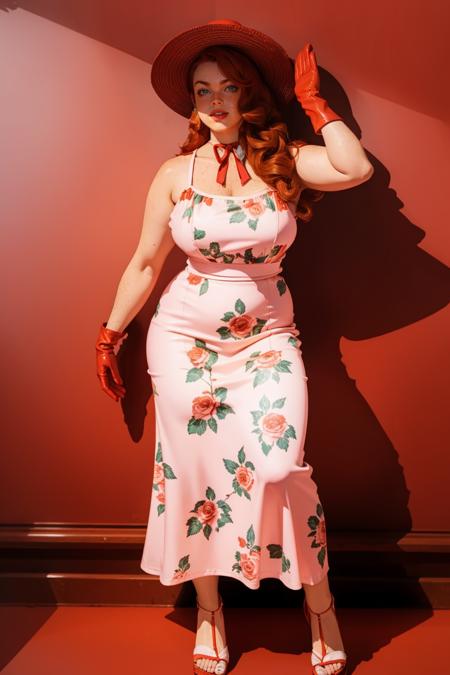 Floral Wiggle Vix Dress